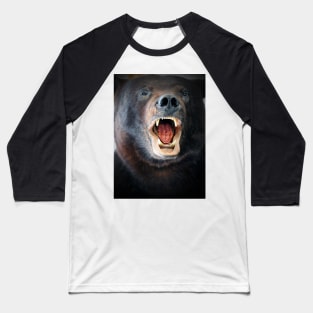 Open Mouth Bear Baseball T-Shirt